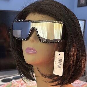 Studded Black and Silver Sunglasses